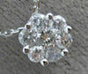 ESTATE .55CT DIAMOND 14K WHITE GOLD CLASSIC ROUND FLOWER FLOATING PENDANT #25944
