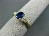 ESTATE WIDE 1.36CT DIAMOND & AAA SAPPHIRE 14KT YELLOW GOLD ENGAGEMENT RING #2450