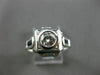 ANTIQUE WIDE .85CT AAA SAPPHIRE & DIAMOND 18KT WHITE GOLD FILIGREE RING #20678