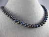 AAA TAHITIAN PEARL 14KT WHITE GOLD 3D CLASSIC 8mm FILIGREE LOCK NECKLACE #22240