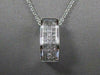 ESTATE .86CTW DIAMOND 18KT WHITE GOLD CURVED 3D FILIGREE PENDANT + CHIAN #18760