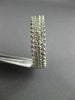 ESTATE WIDE 1.0CT DIAMOND 14KT WHITE GOLD 3D THREE ROW ETERNITY ANNIVERSARY RING