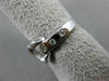 ESTATE WIDE .20CT DIAMOND 14KT WHITE GOLD 3D ETOILE BELT HEART FUN RING #15382