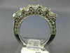 ESTATE 1.93CT DIAMOND 18K WHITE GOLD 3D FIVE STONE DOUBLE SIDED ANNIVERSARY RING