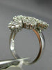 ESTATE LARGE 2.13CT DIAMOND 18KT WHITE GOLD 3D MULTI CLUSTER FLEXIBLE FUN RING