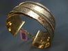 ESTATE WIDE .42CT DIAMOND 14K ROSE GOLD 3D MULTI ROW CRISS CROSS BANGLE BRACELET