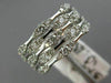 ESTATE LARGE 1.0CT DIAMOND 14KT WHITE GOLD 3D MULTI ROW WEDDING ANNIVERSARY RING