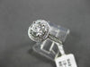 ESTATE .99CT DIAMOND 18K WHITE GOLD HALO 3D SOLITAIRE ENGAGEMENT RING AMAZING!