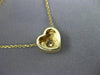 ESTATE .15CT DIAMOND 14KT YELLOW GOLD 3D CLASSIC SOLITAIRE HEART PENDANT #14337