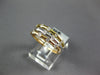 ESTATE WIDE .60CT DIAMOND 18K TRI COLOR GOLD 3D ETOILE BAMBOO STACKABLE FUN RING
