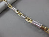 ESTATE WIDE & LARGE 14KT WHITE & YELLOW GOLD 3D FANCY LINK MEN'S BRACELET #22852