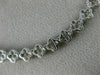 3.10CT DIAMOND 18KT WHITE GOLD 3D 4 LEAF CLOVER FLOWER ETERNITY TENNIS NECKLACE
