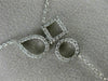 ESTATE .37CT DIAMOND 18KT WHITE GOLD 3D MULTI SHAPE LARIAT FUN NECKLACE