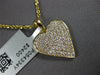 ESTATE .75CT DIAMOND 18K YELLOW GOLD 3D CLASSIC HEART PAVE FLOATING LOVE PENDANT