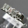 ESTATE 1.0CT DIAMOND 14KT WHITE GOLD 5 STONE SHARED PRONG ANNIVERSARY RING