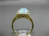 ESTATE LARGE 3.62CT DIAMOND & AAA AUSTRALIAN OPAL 14K YELLOW GOLD OVAL HALO RING