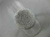 ESTATE MASSIVE 1.89CT DIAMOND 18KT WHITE GOLD 3D PAVE CIRCULAR COCKTAIL RING VVS