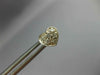 ESTATE .24CT DIAMOND 14K WHITE GOLD ROUND CLASSIC PAVE HEART LOVE EARRINGS #1790