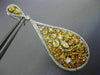 ESTATE LARGE 10.15CT FANCY MULTI COLOR DIAMOND 18K 2TONE GOLD TEAR DROP EARRINGS