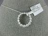 .87CT DIAMOND 18K WHITE GOLD 3D ROUND SHARE PRONG CIRCLE OF LIFE JOURNEY PENDANT