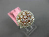 ESTATE WIDE 1.76CT WHITE & PINK ROUND DIAMOND 18KT 2 TONE GOLD ANNIVERSARY RING