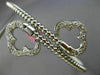 ESTATE WIDE .22CT DIAMOND 14K WHITE GOLD 3D FLEXIBLE FLOWER LOVE BANGLE BRACELET