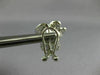 ESTATE LARGE .81CT DIAMOND 18KT WHITE GOLD 3D CLASSIC FLOWER CLIP ON EARRINGS