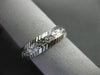 ESTATE WIDE 14KT WHITE GOLD 3D FILIGREE STAR WEDDING ANNIVERSARY RING #1055