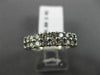 ESTATE .80CT ROUND DIAMOND 14KT WHITE GOLD 2 ROW SHARED PRONG ANNIVERSARY RING
