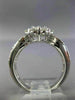 EFFY 2.0CT ROUND BAGUETTE DIAMOND 14K WHITE GOLD 3D FLOWER LOVE FRIENDSHIP RING