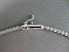 ESTATE 1.37CT DIAMOND 14KT WHITE GOLD HANGING BEZEL DROP NECKLACE 16.5" #2852