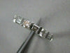 ESTATE .80CT EMERALD & ROUND DIAMOND 14KT WHITE GOLD 3D ANNIVERSARY RING #10907