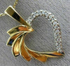 ESTATE .15CT DIAMOND 14KT WHITE & YELLOW GOLD CLASSIC OPEN HEART PENDANT #20162