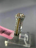 ESTATE GIA .86CT DIAMOND 18K TRI COLOR GOLD SQUARE FILIGREE HALO ENGAGEMENT RING