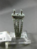 ESTATE .80CT DIAMOND 14K WHITE GOLD HALO SQUARE SEMI MOUNT ENGAGEMENT RING #2625