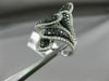 ESTATE MASSIVE 3.13CT WHITE & BLACK DIAMOND 14K WHITE GOLD MULTI LEAF FANCY RING