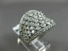 ESTATE LARGE 3.0CT DIAMOND 14KT WHITE GOLD ETOILE FILIGREE CLUSTER LOVE RING