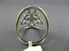 ESTATE EXTRA LARGE .85CT DIAMOND 14KT WHITE GOLD 3D FLOWER OPEN FILIGREE RING