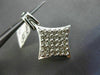ESTATE LARGE .67CT DIAMOND 14KT WHITE GOLD 3D FILIGREE CLUSTER HANGING PENDANT