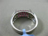 ESTATE WIDE 3.10CT AAA EXTRA FACET RUBY 18KT WHITE GOLD 3D RECTANGULAR MENS RING