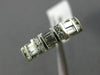 ESTATE .54CT ROUND & BAGUETTE DIAMOND 14KT WHITE GOLD 3D ANNIVERSARY RING #22477