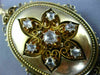 ANTIQUE LARGE 1.0CT ROSE CUT DIAMONDS 14KT YELLOW GOLD VICTORIAN PENDANT #26184