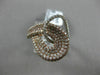 ESTATE WIDE 1.48CT DIAMOND 14KT WHITE & ROSE GOLD 3D OPEN LOVE KNOT FUN RING