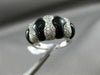 ESTATE WIDE 3.93CT DIAMOND & AAA ONYX 14KT WHITE GOLD 3D INFINITY BOW LOVE RING