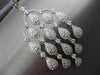 ESTATE LARGE 3.32CT DIAMOND 14KT WHITE GOLD FLOATING CHANDELIER DROP EARRINGS