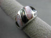 ESTATE WIDE .31CT DIAMOND 14KT WHITE GOLD AAA MOTHER OF PEARL 3D COCKTAIL RING
