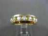 ESTATE 1.10CT DIAMOND 14K YELLOW GOLD 7 STONE CHANNEL ETOILE WEDDING RING #21027
