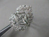 ANTIQUE DIAMOND 14KT WHITE GOLD FILIGREE ENGAGEMENT RING INSERT 27MM WIDE #21169