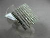 ESTATE EXTRA LARGE 1.52CT DIAMOND 14KT WHITE GOLD 3D SQUARE MULTI ROW FUN RING