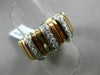 ESTATE LARGE .46CT DIAMOND 18KT WHITE & ROSE GOLD MULTI ROW PAVE FLEXIBLE RING